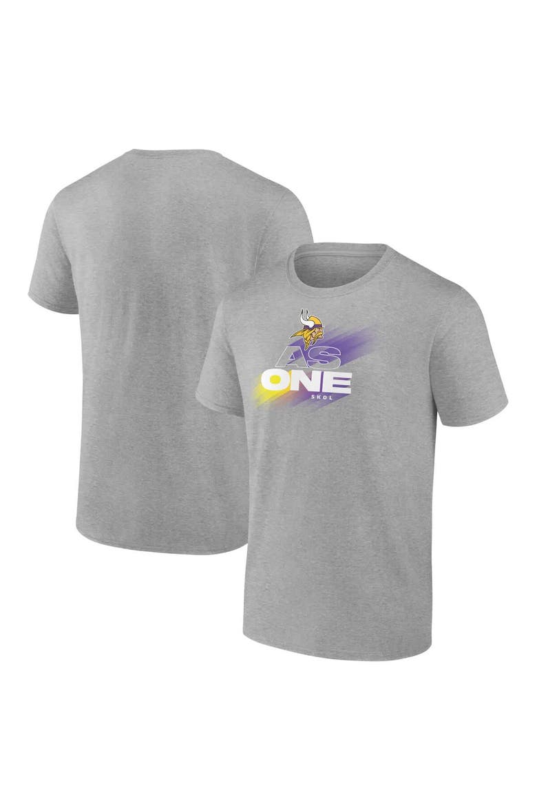 Men's  Heather Gray Minnesota Vikings As One Skol T-Shirt, Main, color, Heather Gray