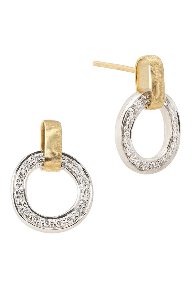 Jaipur Diamond Link Station Earrings, Main, color, YELLOW GOLD