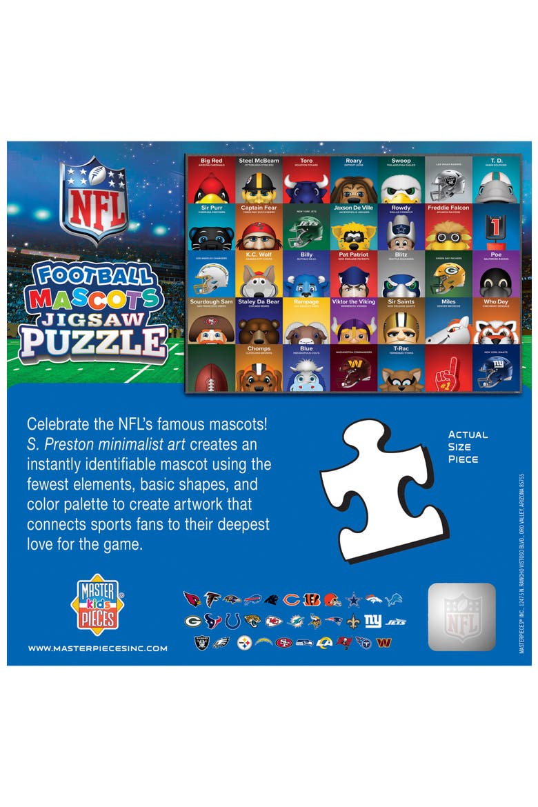 NFL Mascots 100 Piece Jigsaw Puzzle, Alternate, color, Multicolor