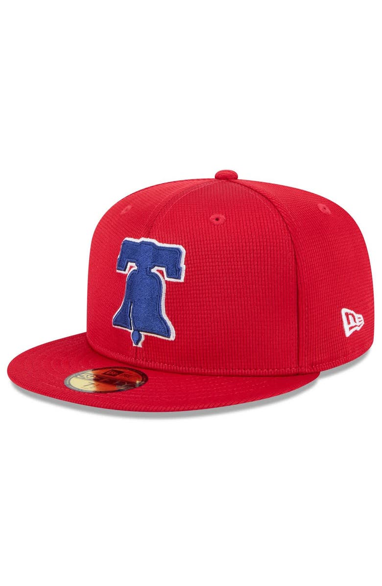 New Era Men's New Era Red Philadelphia Phillies 2025 Spring Training 59FIFTY Fitted Hat, Alternate, color, Red