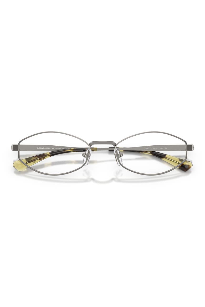 Palo Alto 56mm Oval Sunglasses, Alternate, color, SHINY GUNMETAL / OLIVE