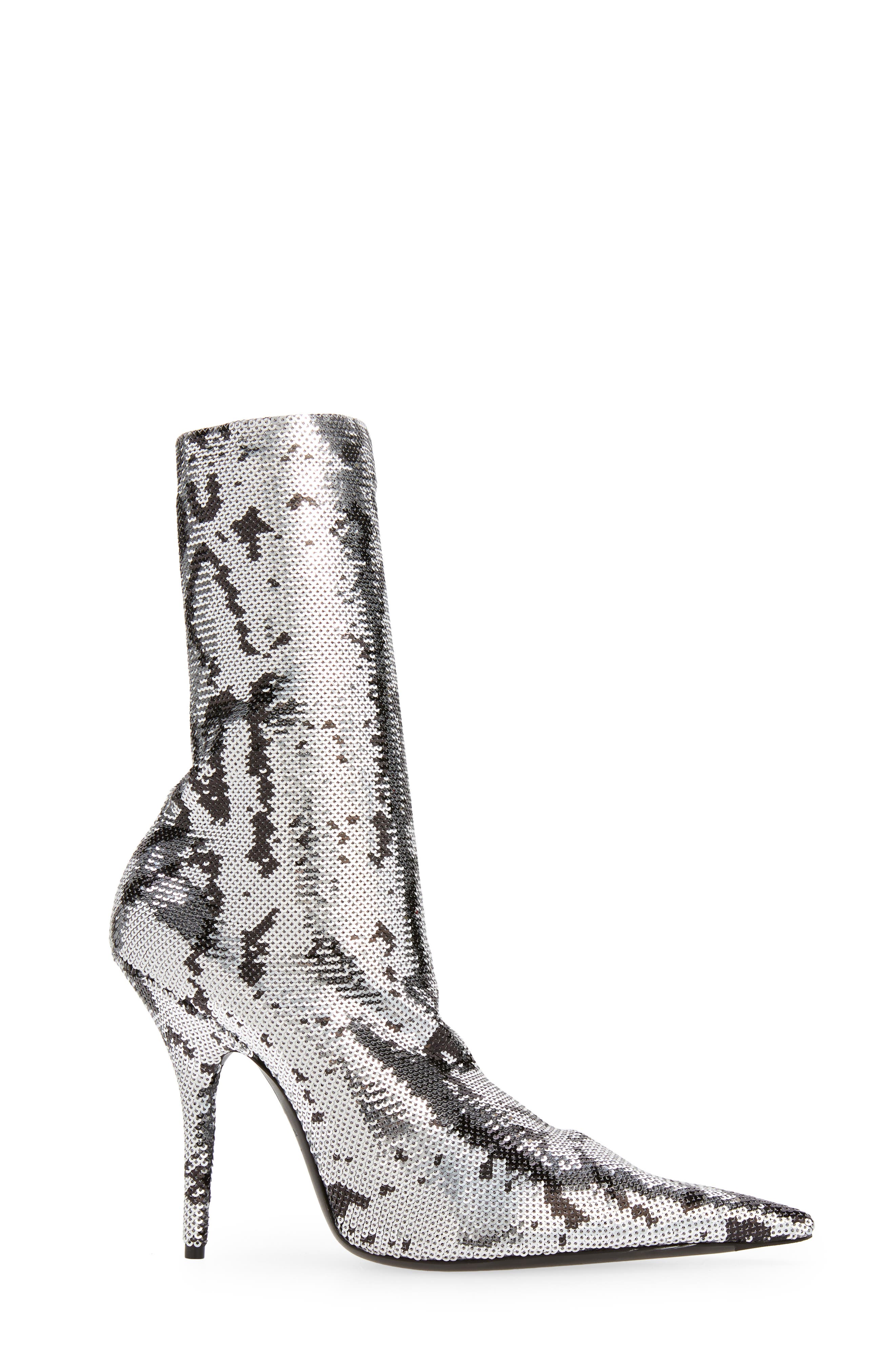 Balenciaga Knife Sequin Bootie, Alternate, color, 