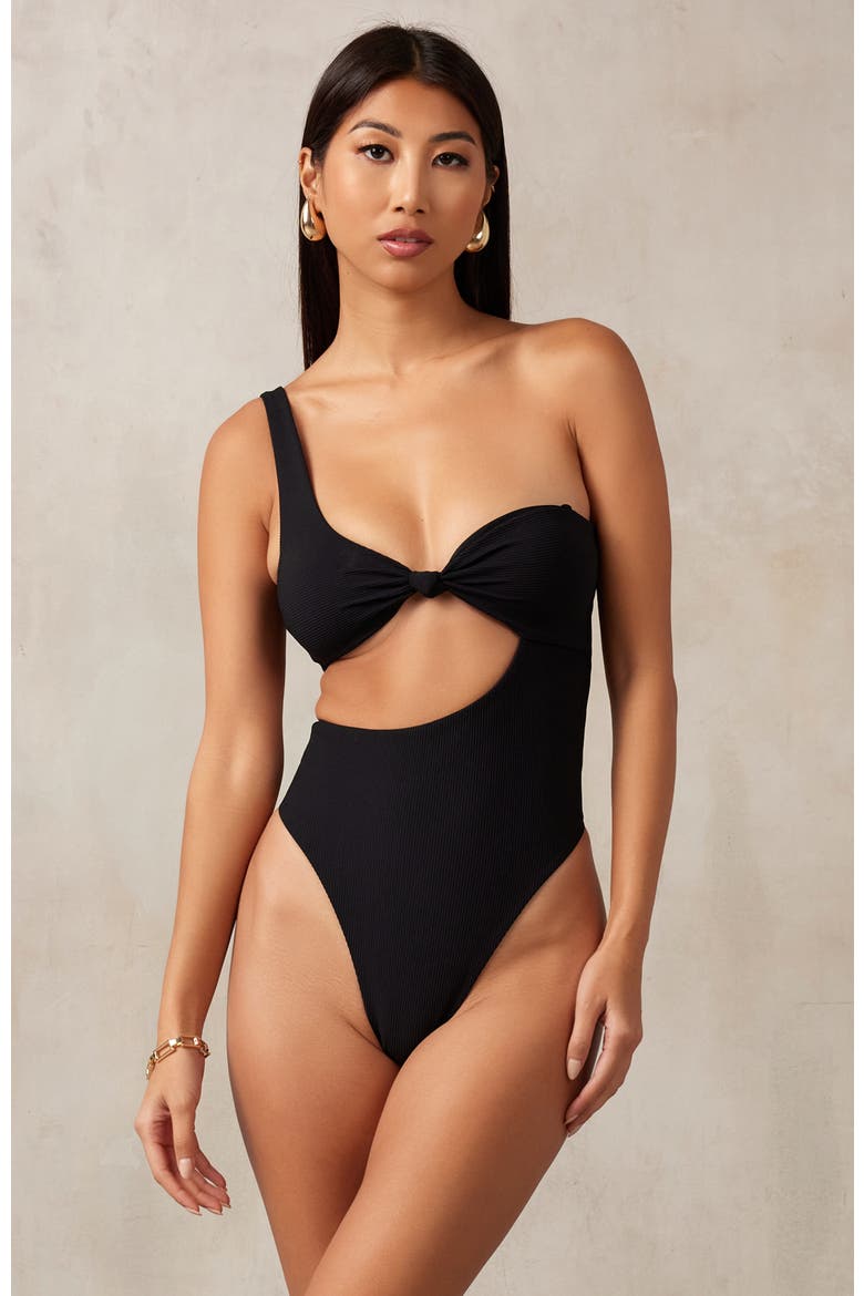 Dawn One-Piece Swimsuit, Alternate, color, Black