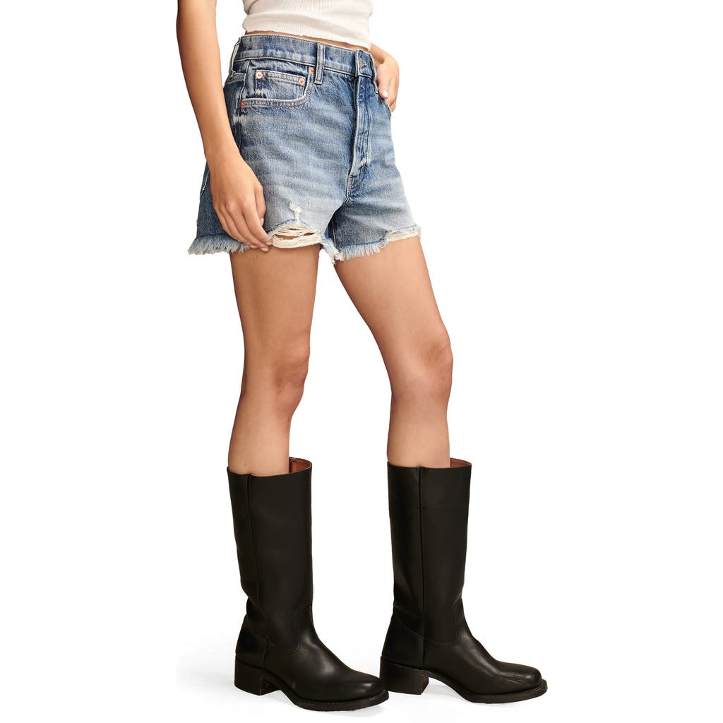 LUCKY BRAND LUCKY BRAND HIGH WAIST DENIM MOM SHORTS
