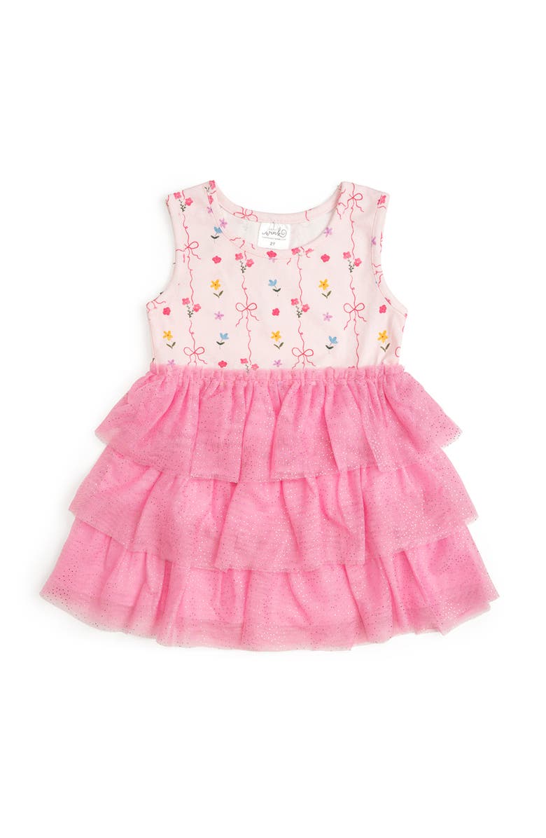 Sweet Wink Peony Floral Tank Tutu Dress, Main, color, Pink