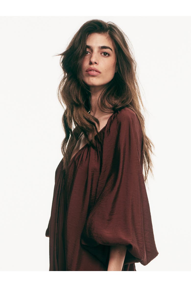 Oversized Tunic Dress, Alternate, color, Dark brown