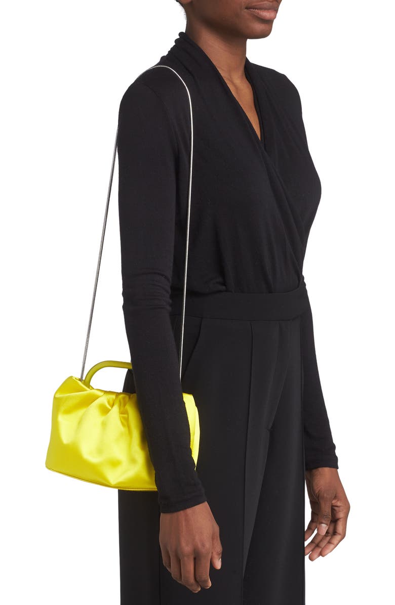 STAUD Cory Ruched Satin Bag, Alternate, color,