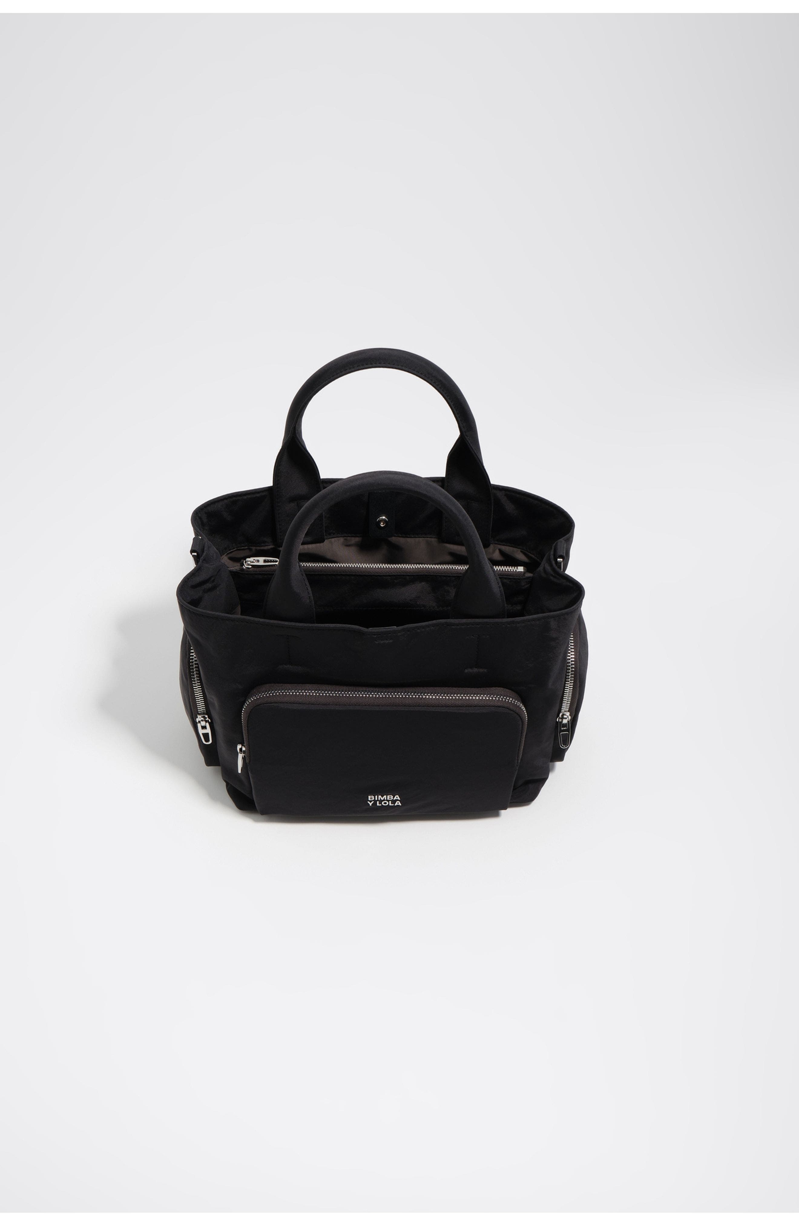 Bimba y Lola Nylon Pocket Bag, Alternate, color, Graphite