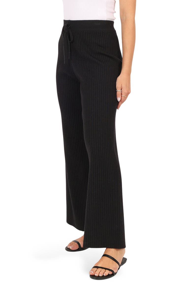 Pyrus Knit Wide Leg Pants, Alternate, color, BLACK