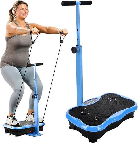 TrimLite Vibration Plate Exercise Machine with Handlebars for Full Body Fitness