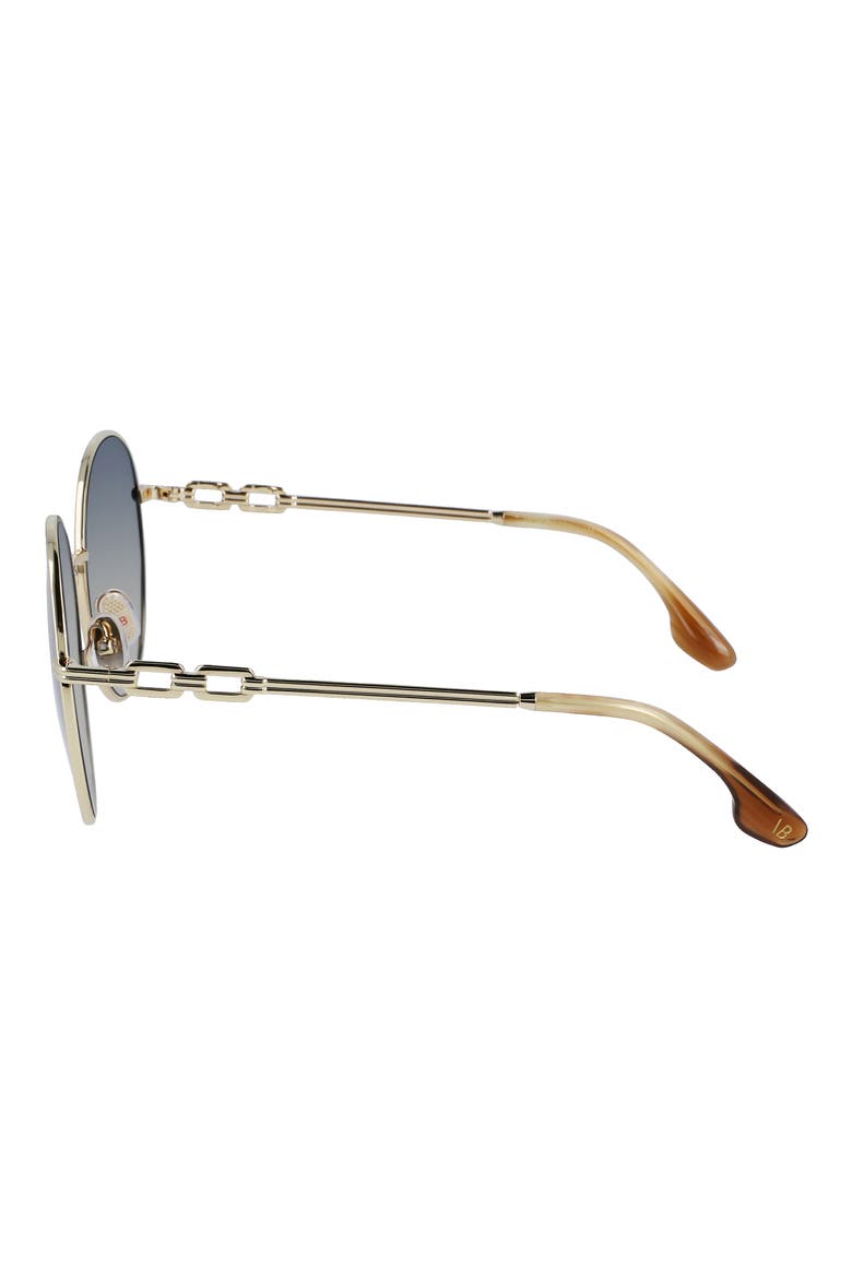 58mm Gradient Round Sunglasses, Alternate, color, GOLD/ BLUE