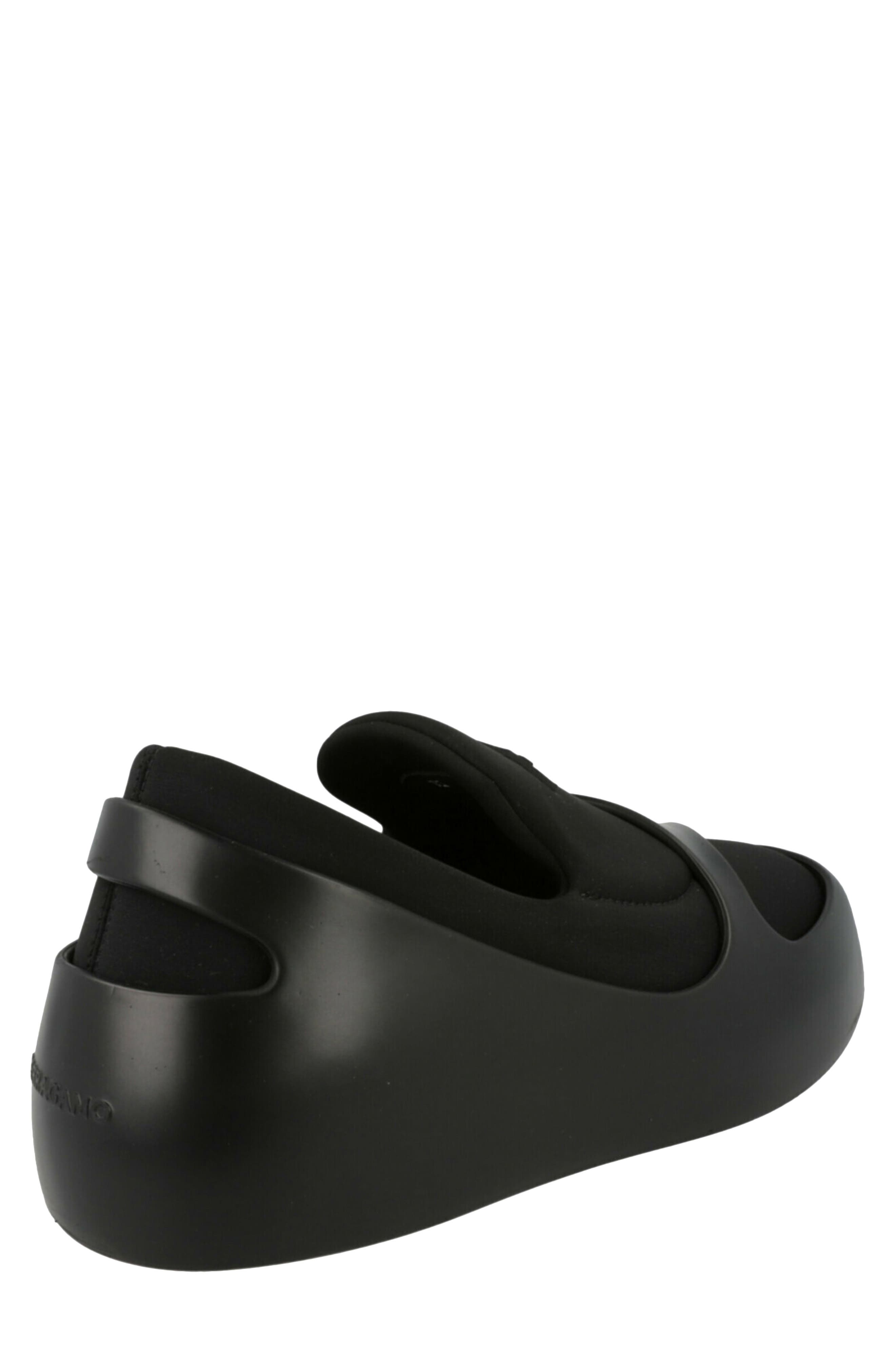 FERRAGAMO Lunar Paneled Slip-On Sneaker, Alternate, color, Black