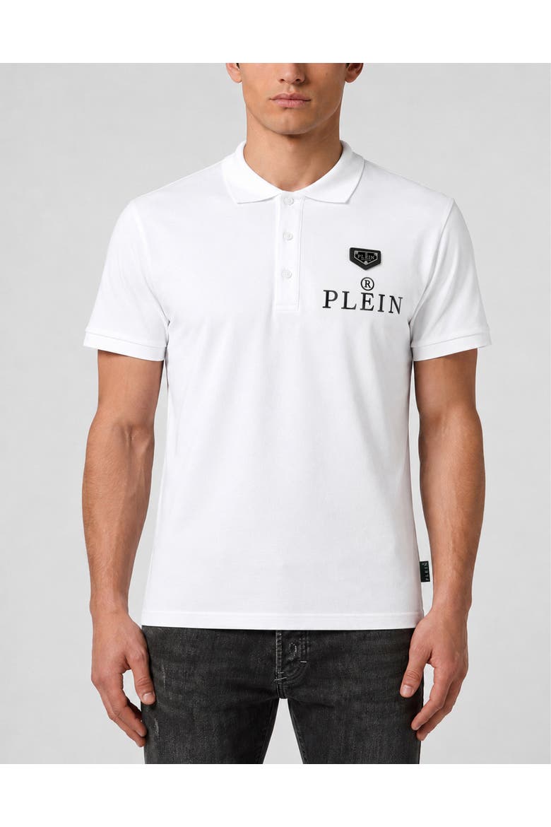 Polo T-shirt Plein R Men, Main, color, white