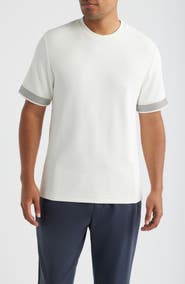 Reiss Aries Textured Contrast Cuff T-Shirt