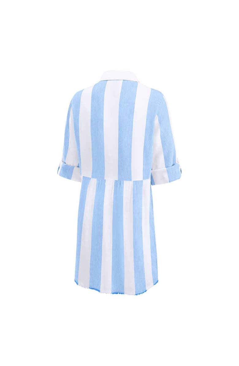 Tommy Bahama Women's Tommy Bahama Blue Chicago Cubs Rugby Beach Boyfriend Full-Button Top, Alternate, color, Blue