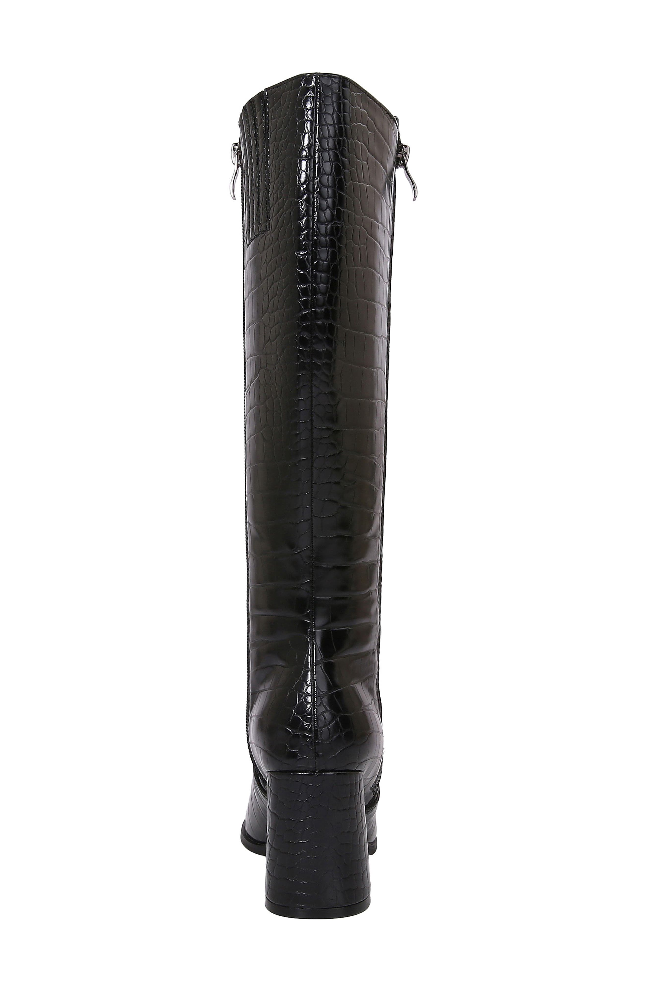 NINETY UNION Lux Block Heel Knee High Boot, Alternate, color, Black