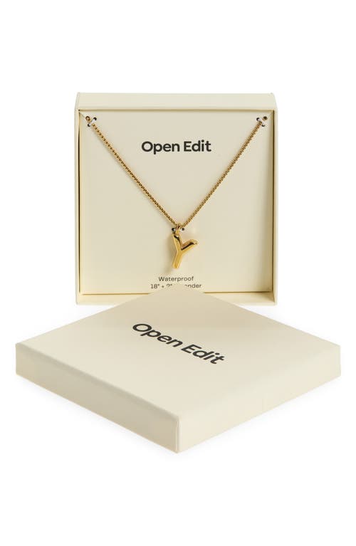 Open Edit Waterproof Bubble Initial Pendant Necklace