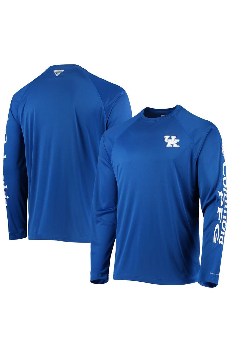 Columbia Men's Columbia Royal Kentucky Wildcats Terminal Tackle Omni-Shade Raglan Long Sleeve T-Shirt, Main, color, Royal