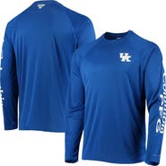 Columbia Men's Columbia Royal Kentucky Wildcats Terminal Tackle Omni-Shade Raglan Long Sleeve T-Shirt