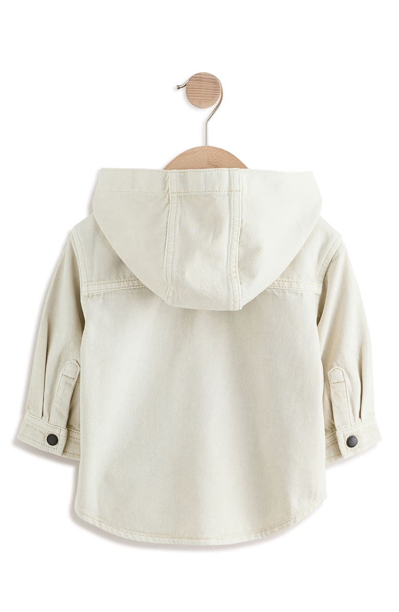 NEXT Kids' Graphic T-Shirt & Denim Hooded Jacket Set, Alternate, color, Neutral