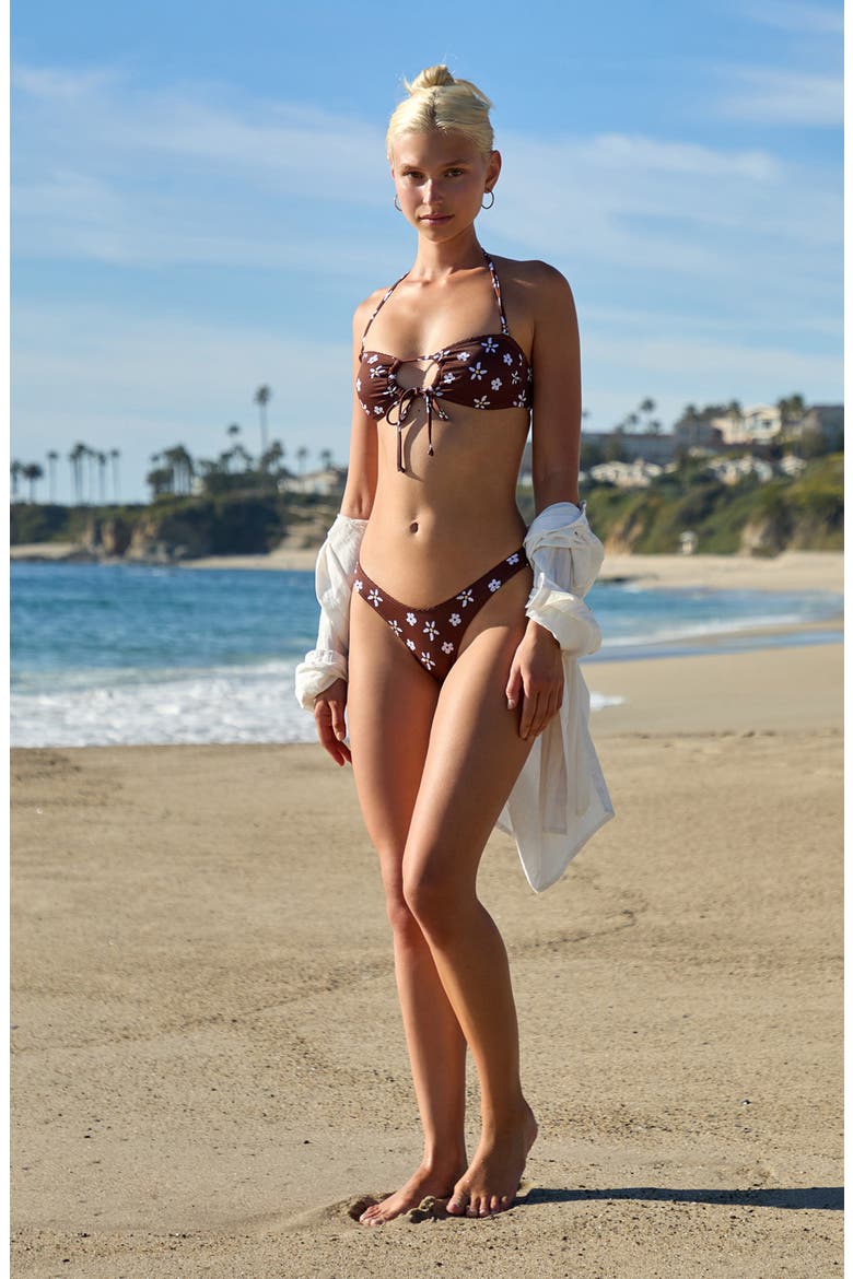 Eliza Floral Bandeau Bikini Top, Alternate, color, FLORAL