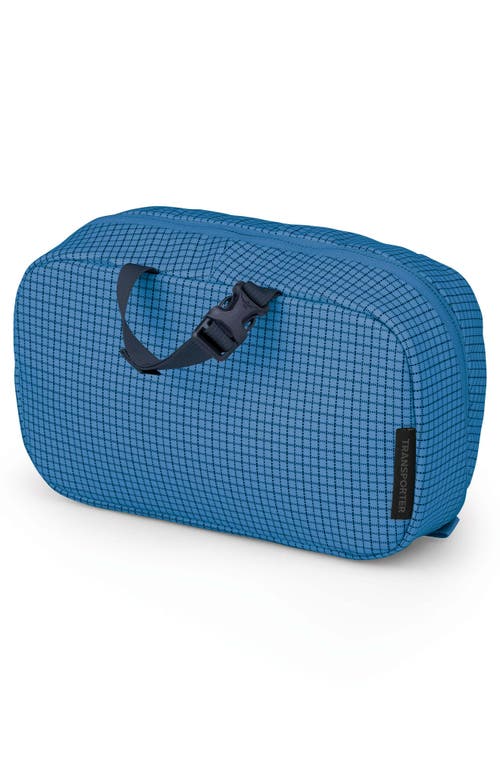 Osprey Transporter Water Resistant Toiletry Kit In Blue Flame/nocturnal Blue
