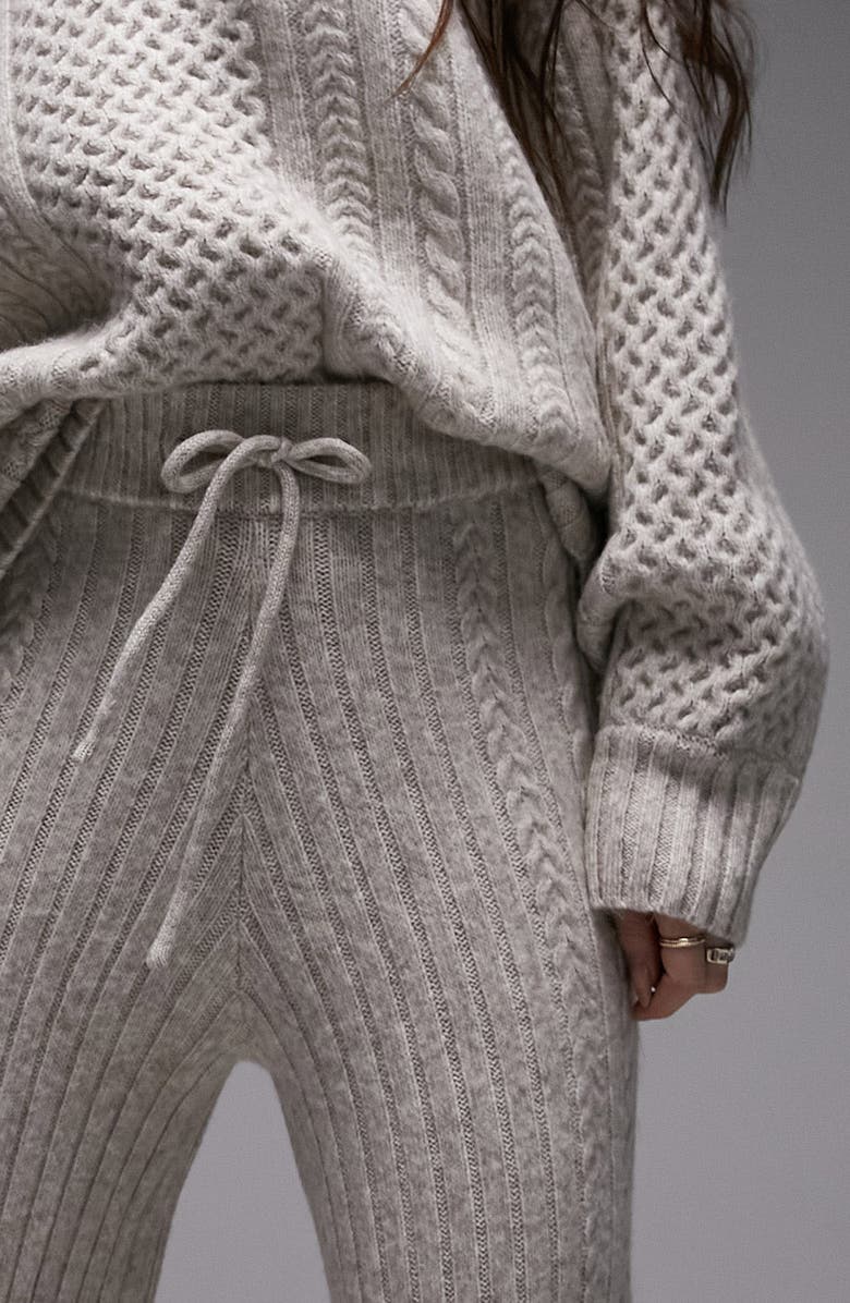 Topshop Loungewear Sweater & Wide Leg Pants Set, Alternate, color, 