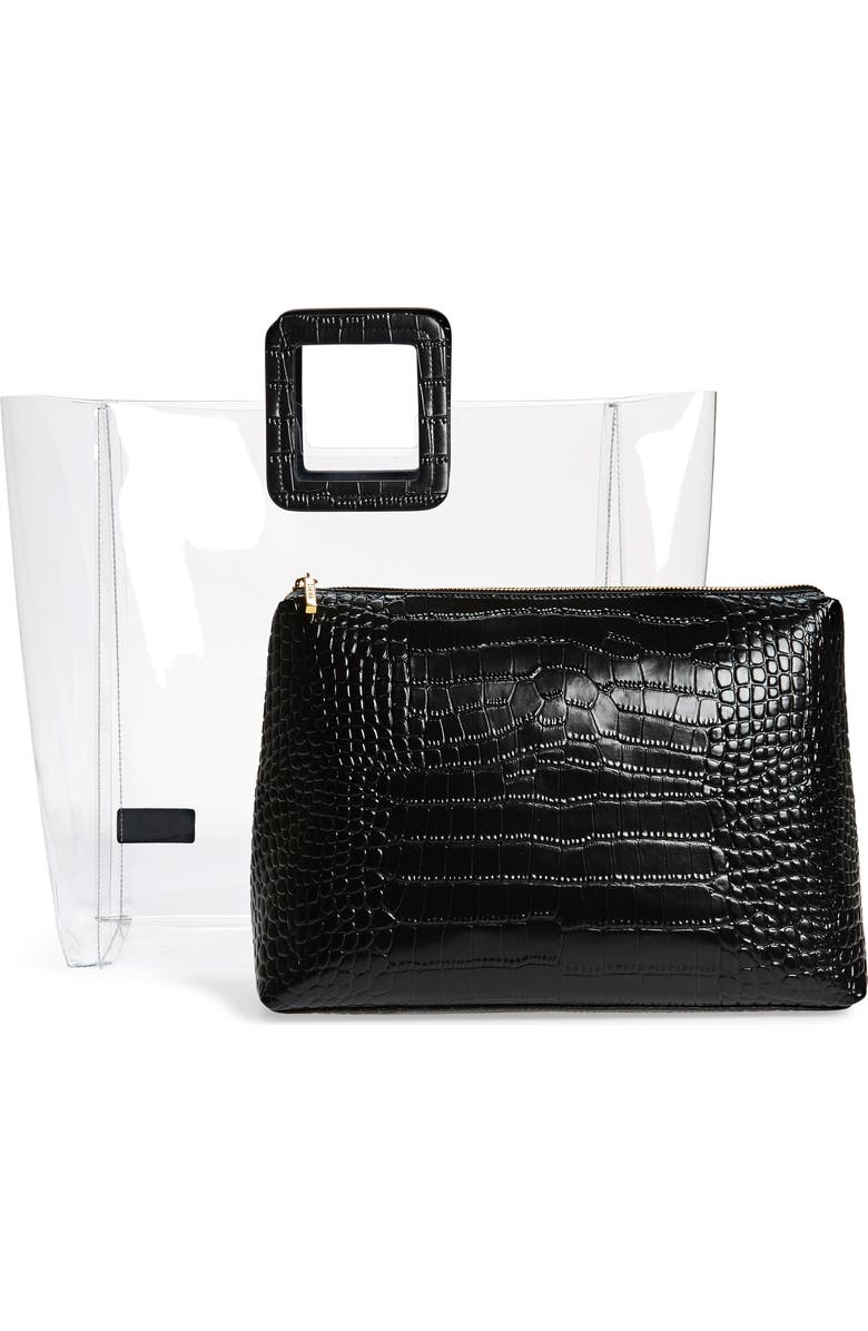 STAUD Large Shirley Transparent Handbag, Alternate, color,