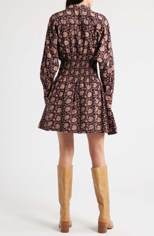 Madewell Sophia Jaipur Floral Long Sleeve Mini Shirtdress