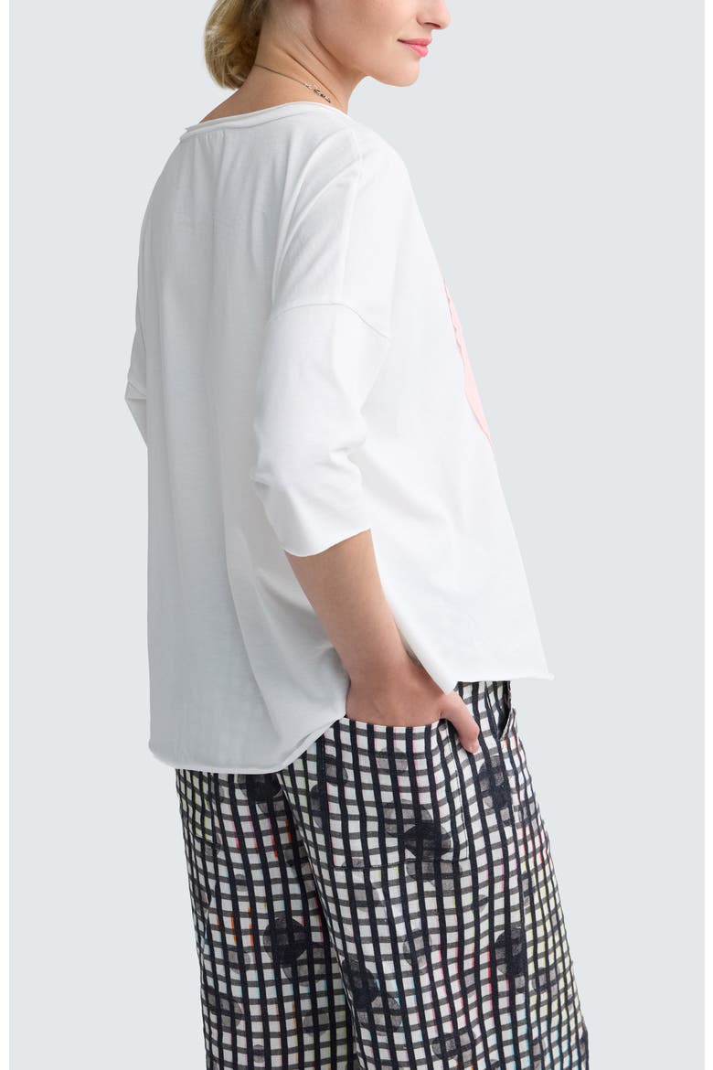 Talitha Graphic Print Cotton Blouse, Alternate, color, White