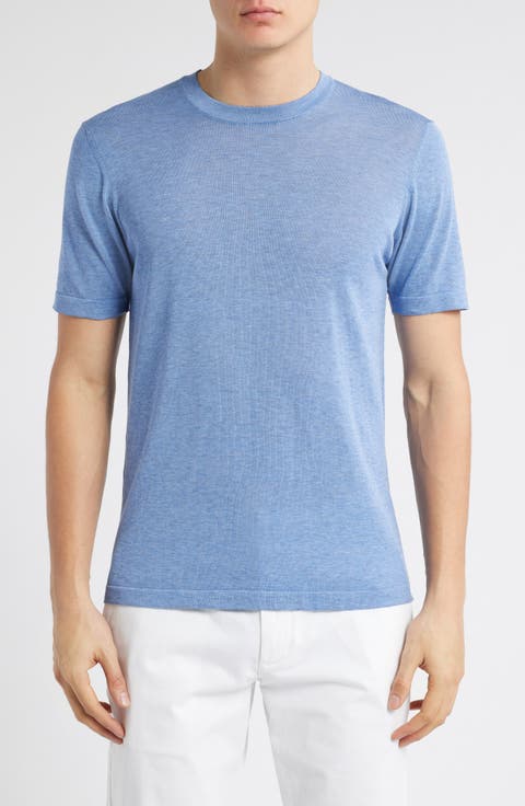 Wellington Cotton & Silk Crewneck T-Shirt