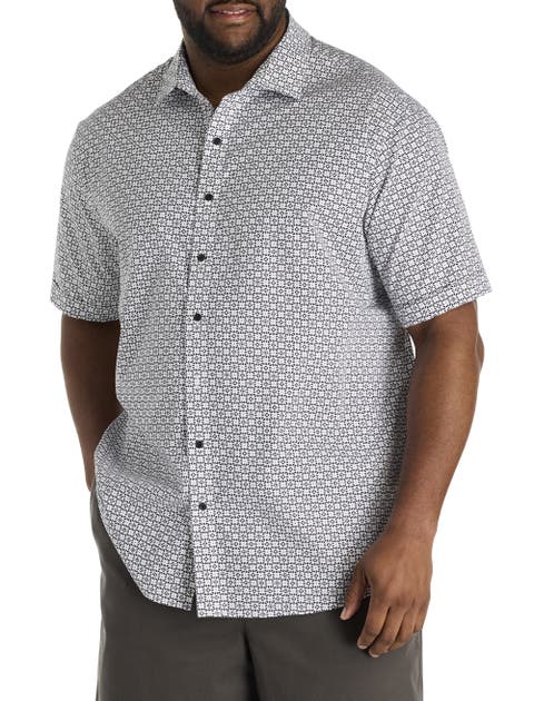 Big & Tall Geometric Print Sport Shirt