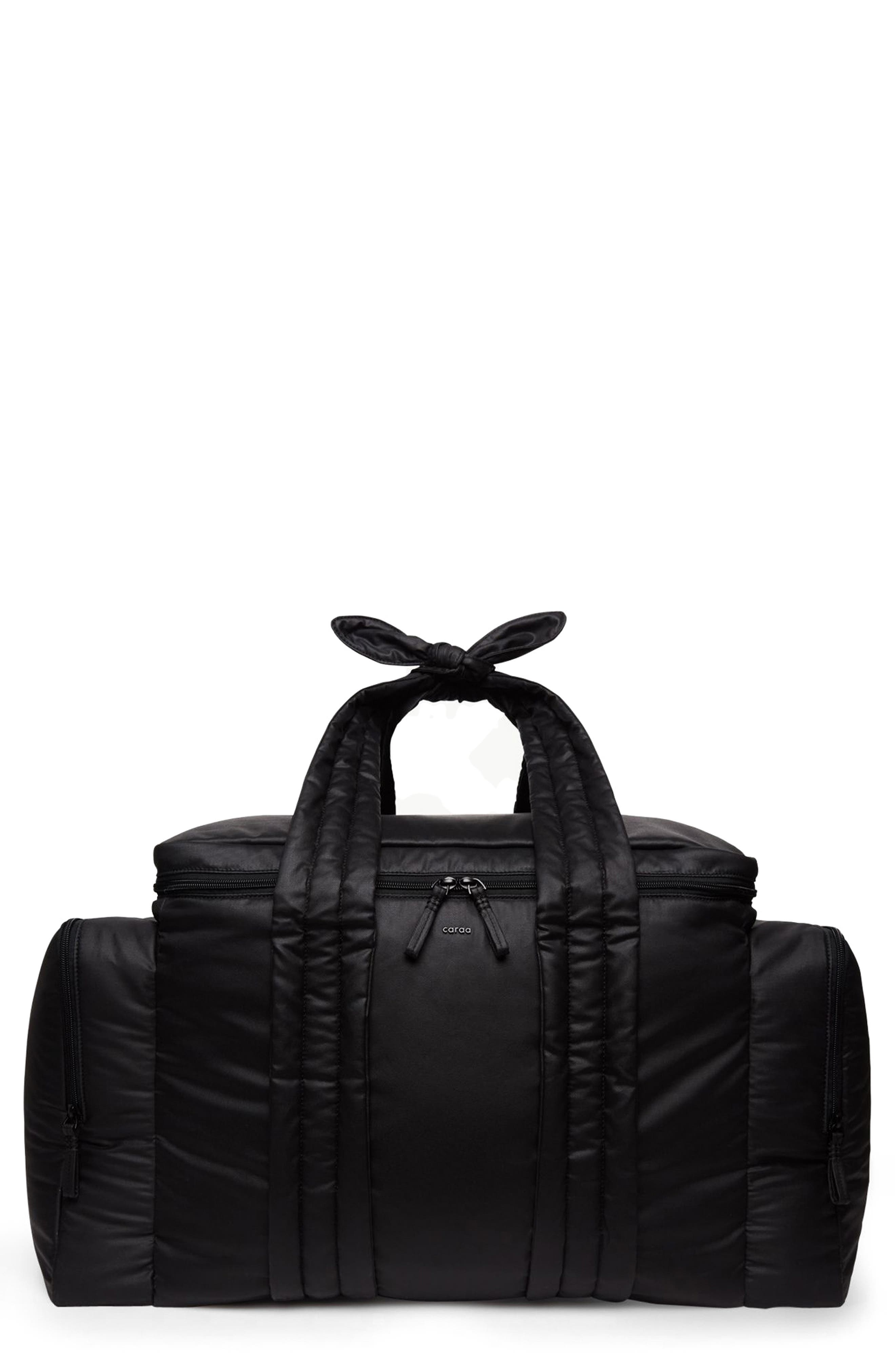 Caraa Water Repellent Organic Cotton Hospital Bag, Main, color, Black