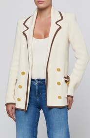 L'AGENCE Ranch Double Breasted Knit Blazer