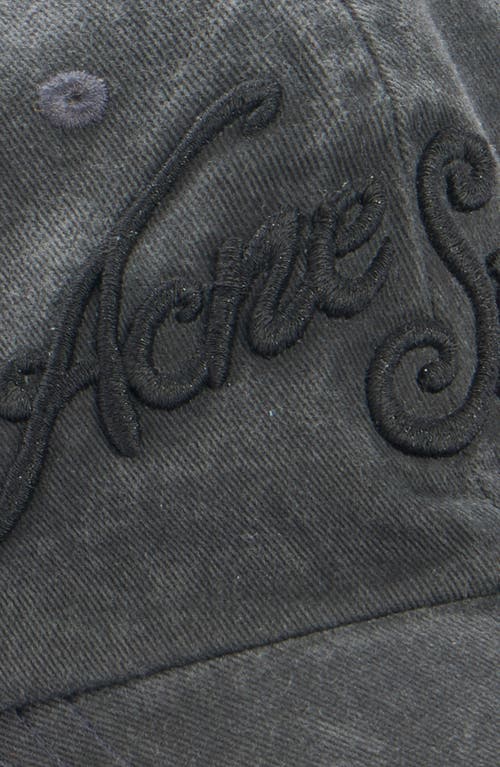 ACNE STUDIOS ACNE STUDIOS TOURIST LOGO EMBROIDERED COTTON TWILL BASEBALL CAP