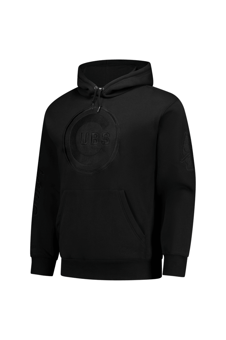 Men's Mitchell & Ness Black Chicago Cubs Phantom Fleece Hoodie, Alternate, color, Black