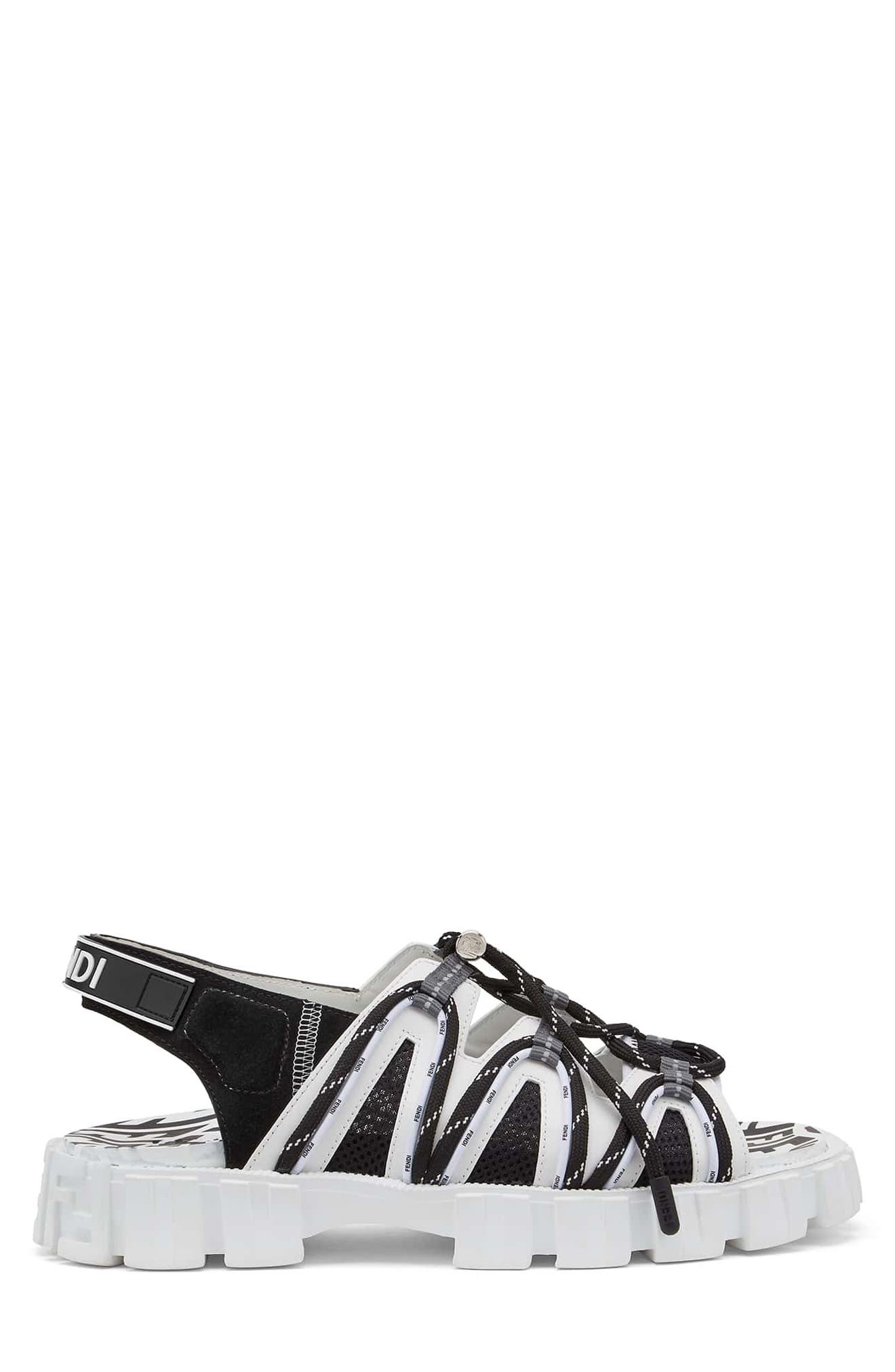 Fendi x Sarah Coleman Force FF Vertigo Trek Sandal, Alternate, color, 
