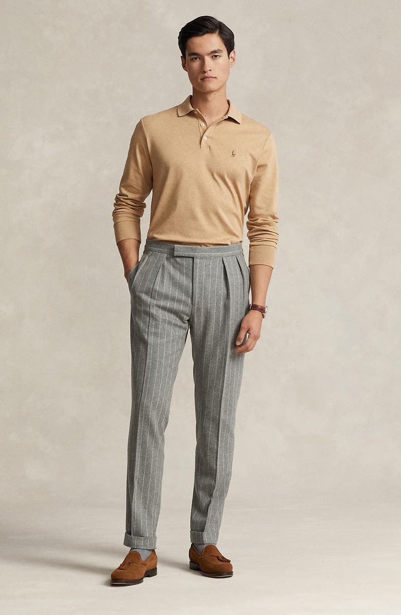 Polo Ralph Lauren Long Sleeve Pima Cotton Polo, Alternate, color, 