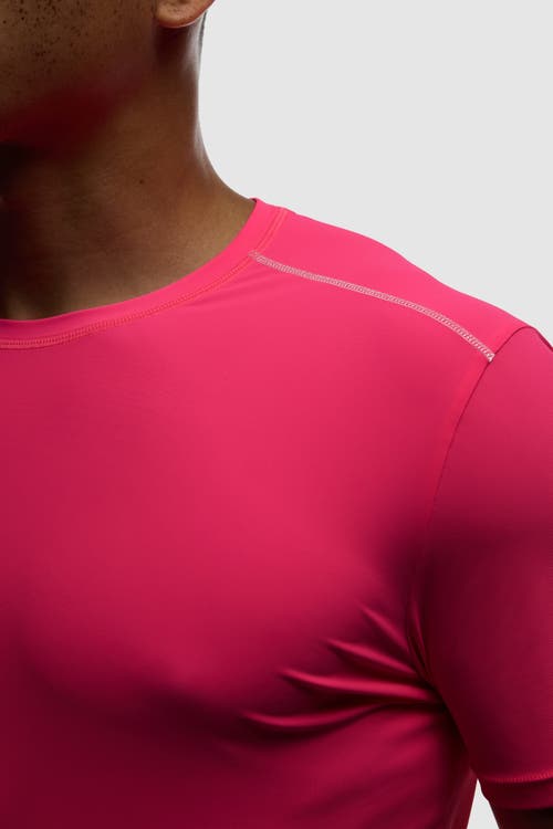 Peloton Interlock Short Sleeve Run Tee In Pink