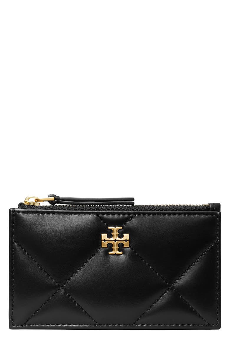 Kira Diamond Quilted Leather Zip Card Case (Women) | Nordstrom
