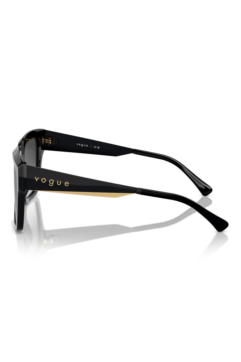VO5553S 54mm Gradient Square Sunglasses, Alternate, color, BLACK / GREY GRADIENT BLACK
