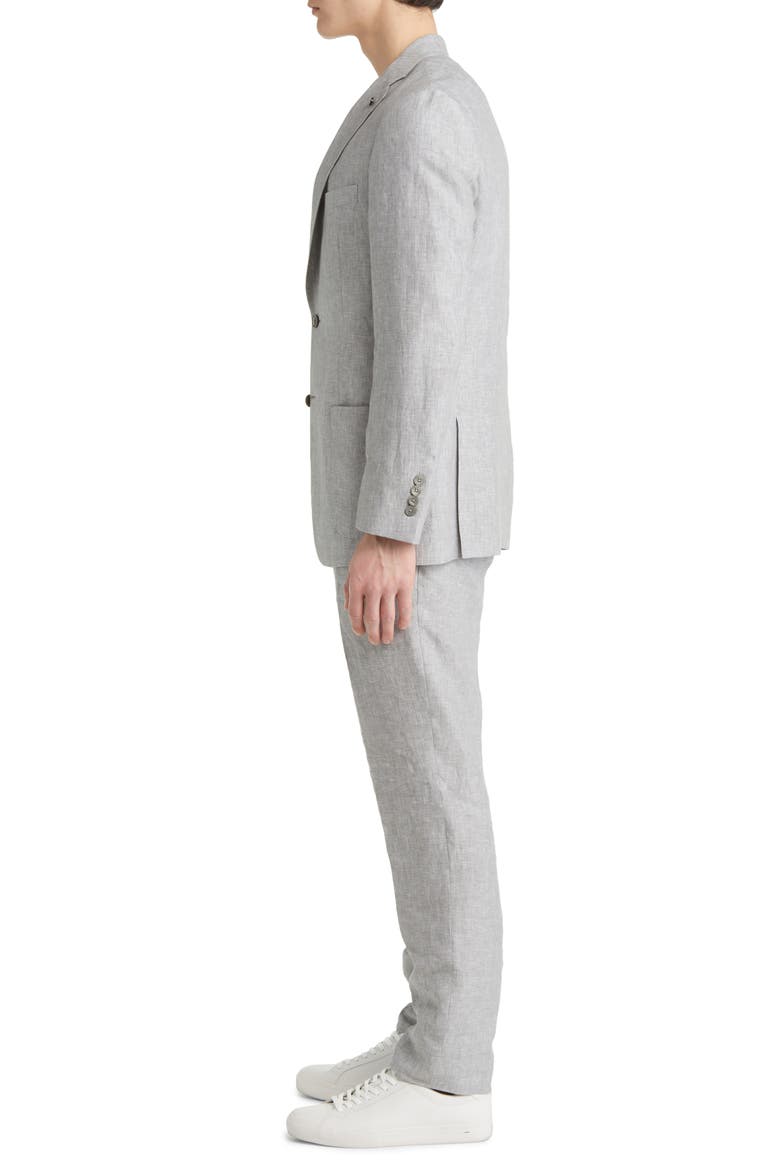 New York Super Soft Linen Suit, Alternate, color, GREY