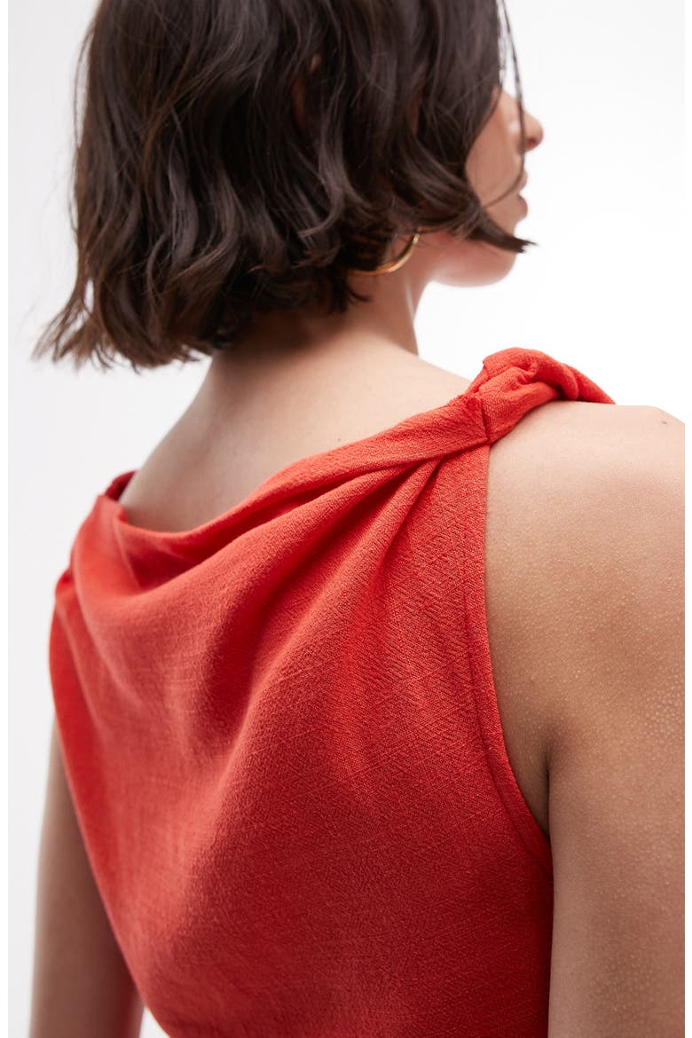 Twist Shoulder Minidress, Alternate, color, RED