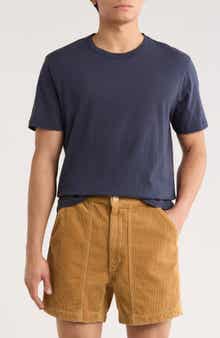 BUCK MASON Pima Cotton Slub Curved Hem T-Shirt