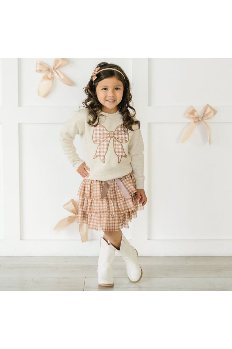 Gingham Printed Tulle Tiered Tutu, Alternate, color, Multicolor