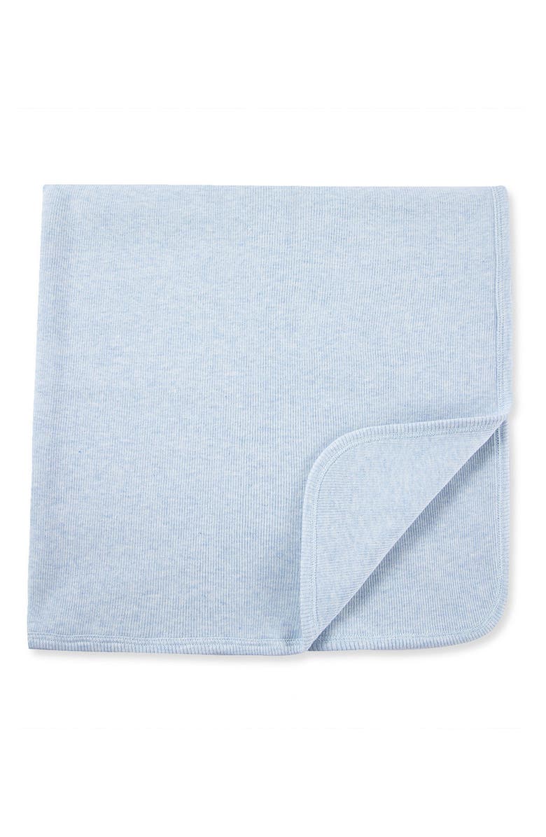Little Me Blue Bear Embroidered Baby Blanket, Alternate, color, Blue