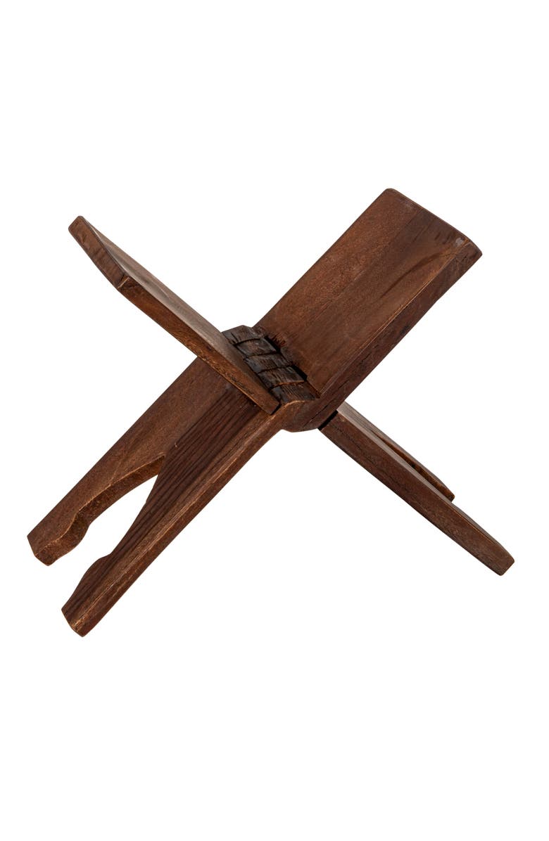 Storied Home Reclaimed Wood Vintage Reproduction Oversized Folding Book Holder, Stained Finish, Main, color, Natural