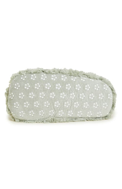Warmies Curly Plush Slippers In Sage Green