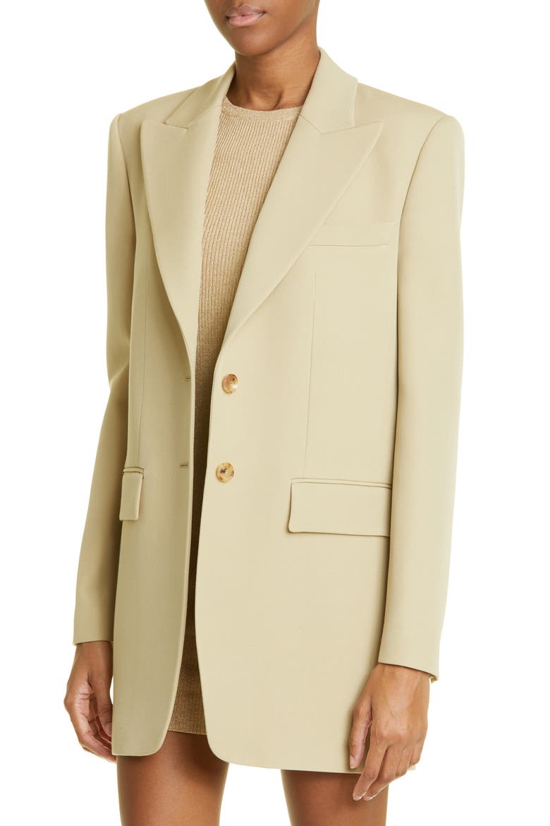 Wool Gabardine Boyfriend Blazer, Alternate, color, 266 DUNE