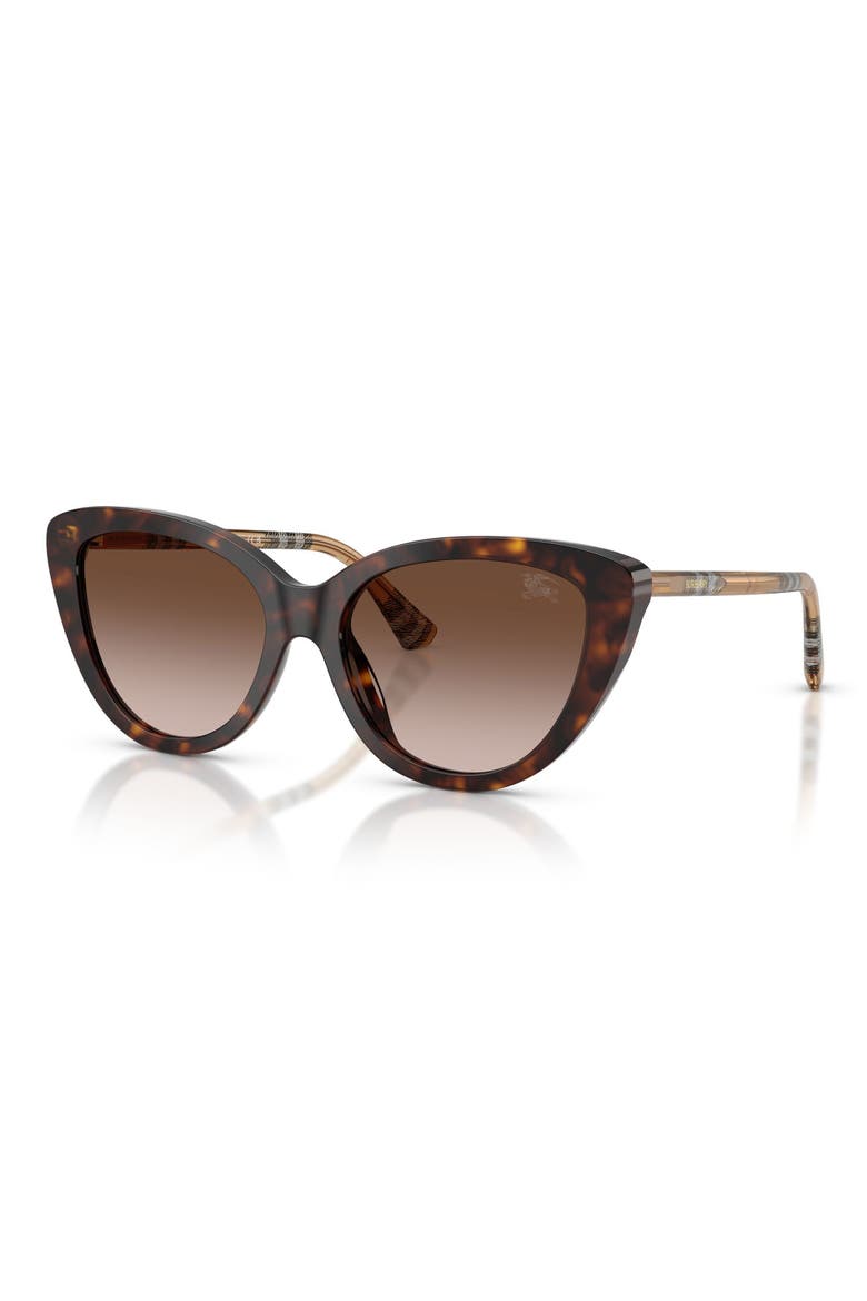 55mm Cat Eye Sunglasses, Alternate, color, DARK HAVANA / BROWN GRADIENT